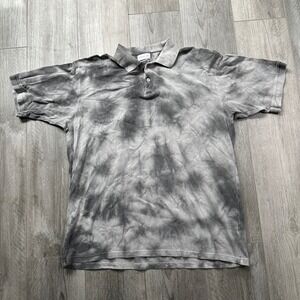 John Elliott Grey Tie Dye Polo Shirt Size 2/M Made in Japan